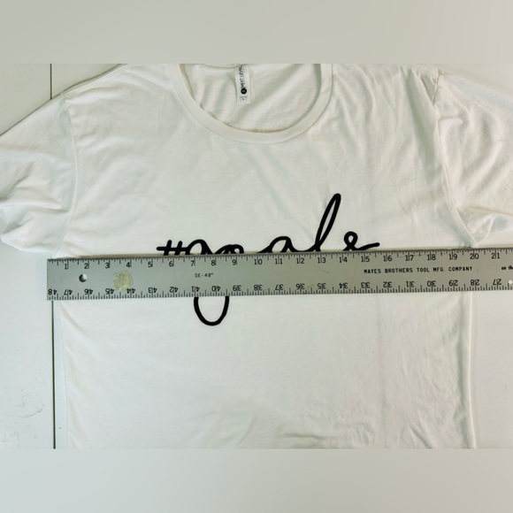 #Goals Cropped Top White Tee SZ LARGE NWT - Picture 5 of 9